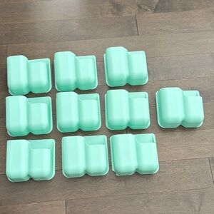 Mint Green Storage Organizers, Magnetic Bins, Plastic Container, Art Crafts Home